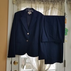 Navy Blue Talbots Pant Suit, Size 10